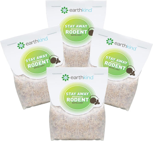Stay Away Rodent Repellent - Pest Control for Indoor Use - Safe for Kids & Pets When Used as Directed - with Plant Fibers, Balsam Fir & Fragrance Oil - 4-Pack