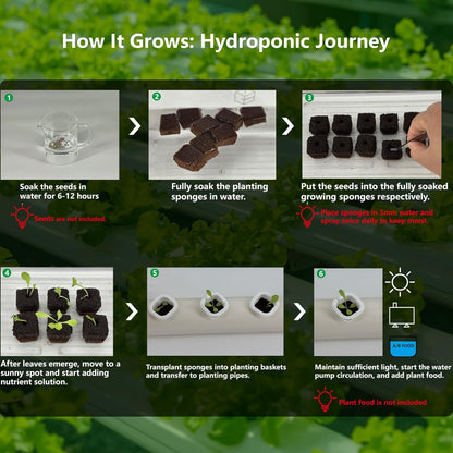 80Pcs Hydroponic Grow Sponges and 40Pcs Grow Baskets for Hydroponics Growing System，Ideal for NFT Systems，Seedling Starter Kit for Soilless Cultivation