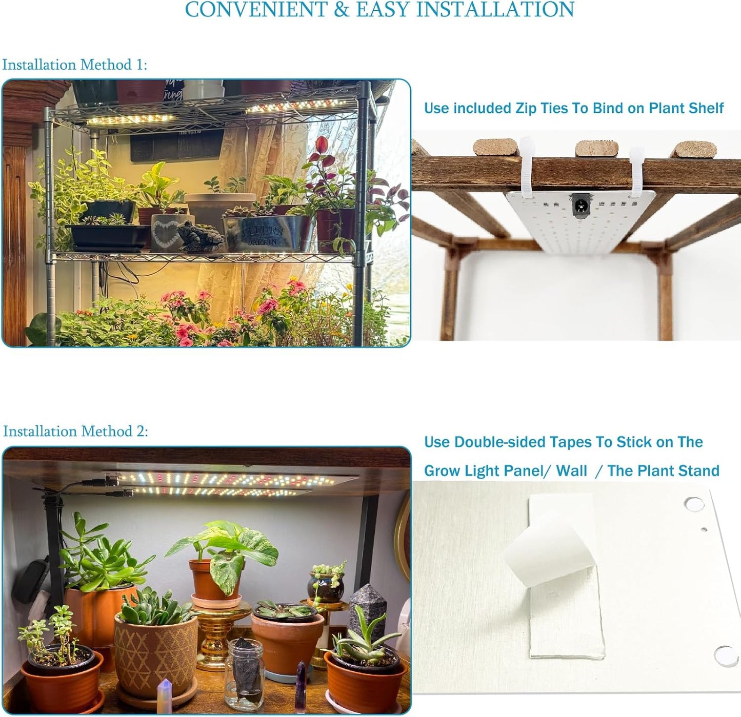 Led Grow Light,Grow Lights for Indoor Plants Full Spectrum, 158LEDs Plant Lights for Indoor Growing with 3/9/12H Timer, 10 Types of Brightness Grow Light for Seed Starting (2pcs)