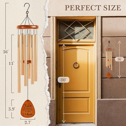 Aurahouse Best Friend Birthday Gifts for Women Men, 36'' Friend Wind Chimes, Bestie Friendship Gifts for Women, Long Distance Gift for Best Friend Woman on Mothers Day
