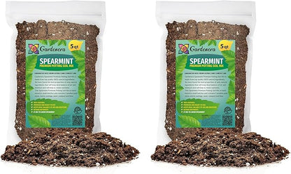Gardenera Spearmint Plant Potting Soil - All-Natural Blend for Thriving Spearmint Plants - Boosts Root Health and Aroma - 10 Quart