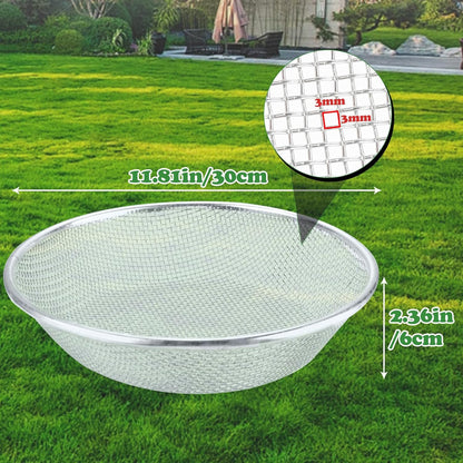 Soil, Sand, and Compost Sifter for Gardening – Sieve for Rocks, Dirt, and Organic Material – Fits 5-Gallon Buckets-1/8 in Aperture