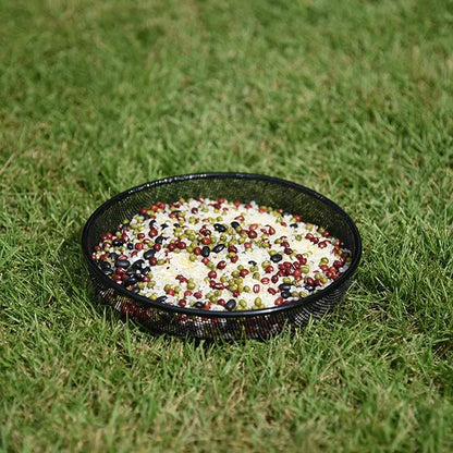 Hanging Bird Feeder, Birdfeeder Hanging for Garden Yard Outside Hanging Bird Feeder Tray - Metal Mesh Platform Feeders for Birds Outside Outdoors Hanging for Attracting Birds - Original