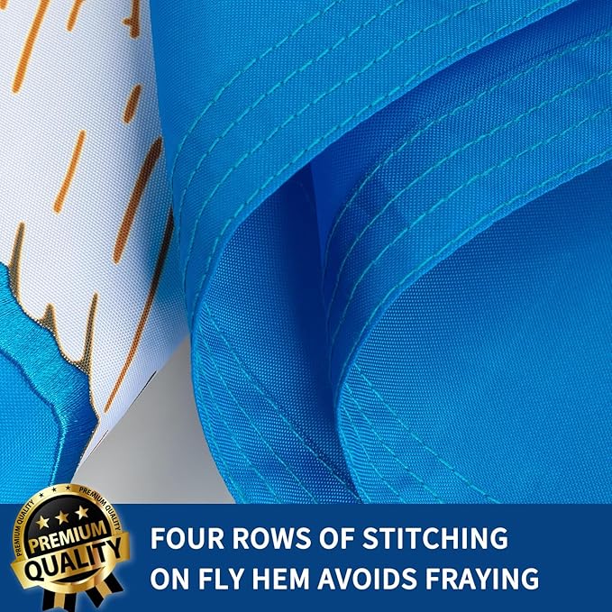 XIFAN Premium Louisiana State Flag 3x5 ft Outdoor, Double Sided Embroidered Pattern, Heavy Duty 210D Nylon LA Flags, the Strongest Longest Lasting for Outside with Sewn Stripes/Brass Grommets