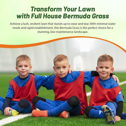 Outsidepride Full House Bermuda Grass Seed Mix - 2 lbs. Premium Warm Season Turf Blend of Traffic & Drought-Tolerant Monaco & Hollywood Bermuda Grass Seeds for Lawn, Golf Courses & Fairways