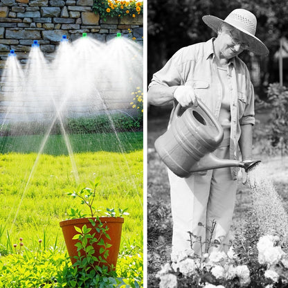 150PCS Drip Irrigation Emitters, 90/180/360 Degree Micro Sprinkler Heads Irrigations Sprinkler Head Micro Sprayer Refraction Irrigations Emitters for Garden Lawn Greenhouse Irrigation System