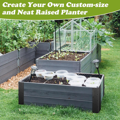 10 Packs Raised Beds Corner Brackets 11 in Metal L Brackets for with Screws Black Angle Corner Bracket Connectors 11" x 3" x 3" for Wood Flower Box Angle Brace Black