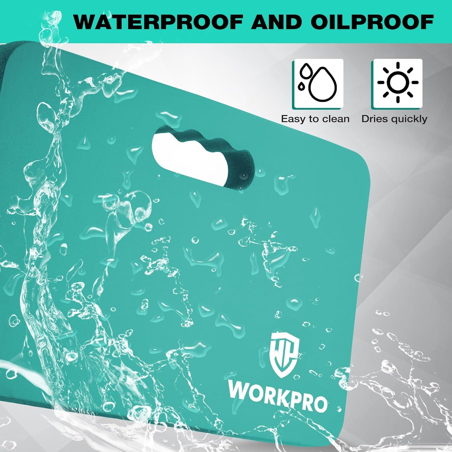 WORKPRO Extra Thick Kneeling Pad, Soft Foam Cushioning for Knee, Large Foam Kneeler Mat for Gardening, Bathing Baby, Workout Supplies, 17.5 x 11 x 1.5 in, Robin's egg Blue