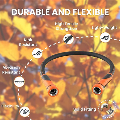 Giraffe Tools Garden Leader Hose 3ft x 5/8", Short Water Hose Heavy Duty, Flexible, Lightweight Hybrid Hose with Swivel Handle, Double Female Fittings, Burst 600 PSI