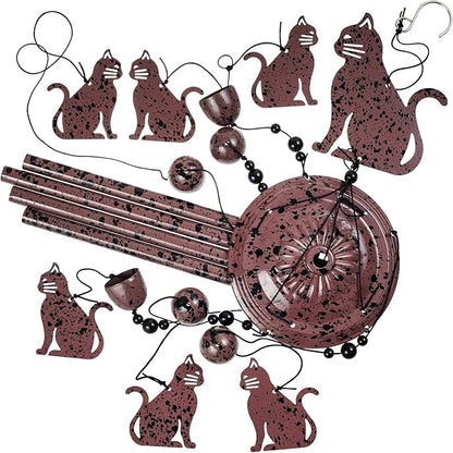 Cats Wind Chimes Outdoor/Indoor Decoration -Hand-Made Cats Wind Catcher, Music Wind Chimes, Cat Chimes, Blessing Wind Chime, Mobile Cat Wind Bells Gifts for Mom,Home,Balcony,Tree,Festival,Garden Decor