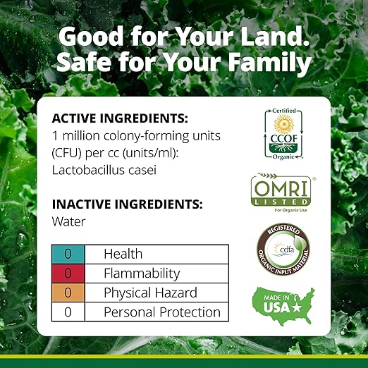 TeraGanix EM-1 Soil Conditioner (1 Btl = 16 Gal), Microbial Inoculant Concentrate, Plant Growth, Root Enhancer, Liquid Probiotic for Soils & Plants, Seed Germination, Garden, Lawn Care (16 fl oz)