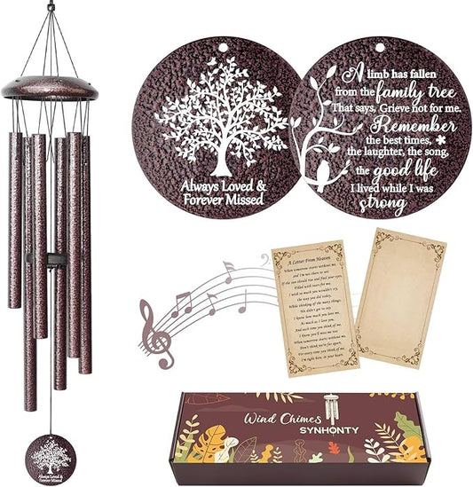 Memorial Gifts for Loss of Love one, 25''Memorial Wind Chimes of Sympathy Gifts for Loss of Love one, Bereavement, Condolence, Remembrance Gifts,Windchimes in Memory
