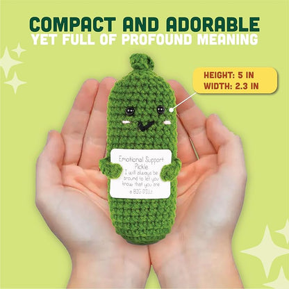 Positive Pickle Cards - Crochet Jar, Affirmation Cards For Women - Teens, Pickle Gifts, Emotional Support Crochet, Gifts For Women, Teens, Friends