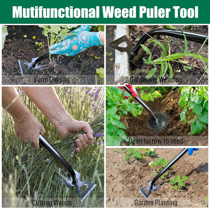 4 Pack Uprooting Weed Pulling Tools,Garden Hand Weeder Tools, Manual Multifunctional Weeders Gardening Tools for Yard and Garden