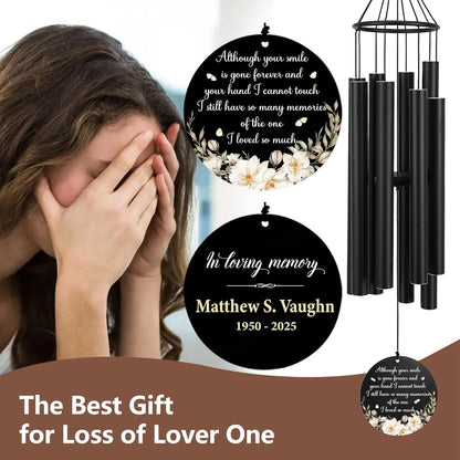 Personalized 36" Memorial Wind Chimes, Bereavement Gift to Honor a Loved One's Remembrance, Sympathy Gift for Loss of Mother Father Husband, for Outdoor Garden