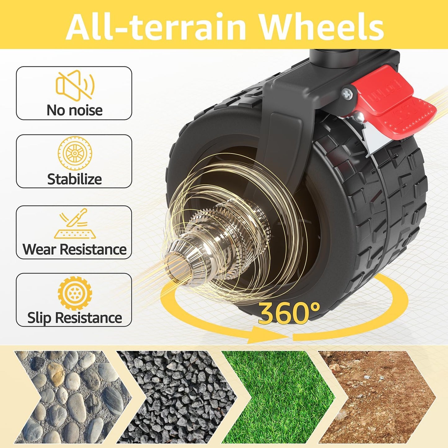 Collapsible Wagon Cart with Wheels Foldable - Folding Utility Heavy Duty Wagons Carts for Grocery Sports Garden Shopping Camping Wheelbarrows (Black, 260L)