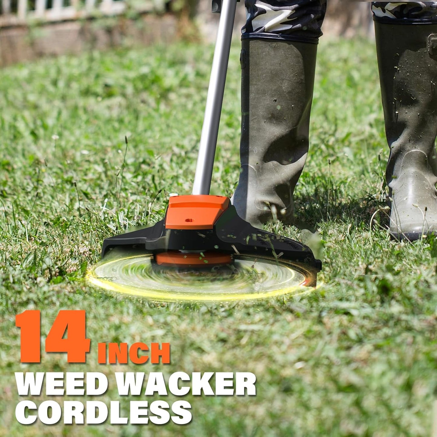 MAXLANDER 40V Weed Wacker Cordless, String Trimmer/Edger, Pole Saw, Hedge Trimmer and Brush Cutter, 4-in-1 Multi-Tool Kit with 2X20V 4.0Ah Battery and Charger