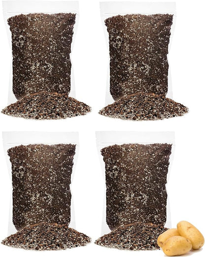 GARDENERA Premium Organic Potting Soil - 20 Quart - The Ideal Growing Medium for Delicious and Nutritious Homegrown Potatoes (4 Bags of 5 Quart)