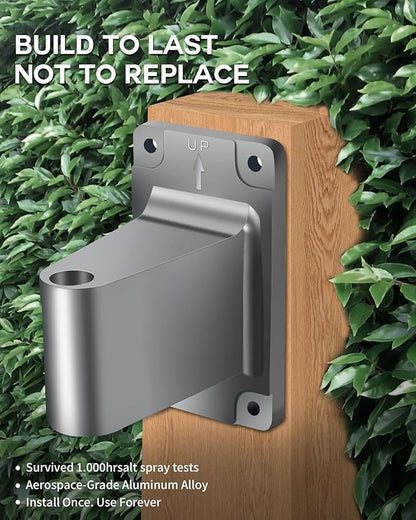 GLAHODEN Retractable Garden Hose Reel 5/8 in x 100 ft Metal Bracket, 2025 Upgraded Dual Ratchet Lock UV & Freeze Protection Brass Seal Slow Retraction Anti-Tangle Hose 180°Swivel