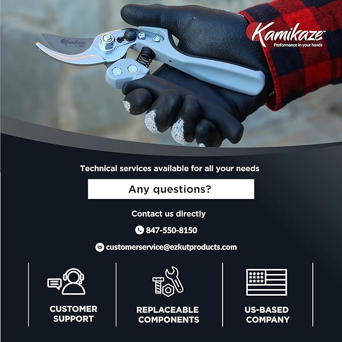 Heavy-Duty Professional Pruning Shears for Gardening, Featuring Ergonomic Rotating Handle to Reduce Hand Fatigue, SK5 High-Carbon Steel Blade, Cuts Branches Up to 0.8 Inch, Garden Clippers Shears