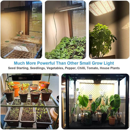 FECiDA 600W Equivalent LED Grow Light, 65W True Power Full Spectrum Plant Light, 0–100% Dimmable, Daisy Chain, Quiet Cooling Fan for Indoor Plants Seedling Veg Bloom