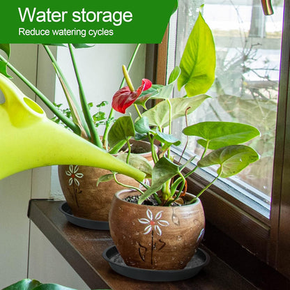 6 8 10 Inch Plant Saucer - 12 Pack Round Plant Tray Plastic Plant Drip Trays for Indoor Outdoor Garden Plants, Collects Flower Pot Drainage and Excess Water