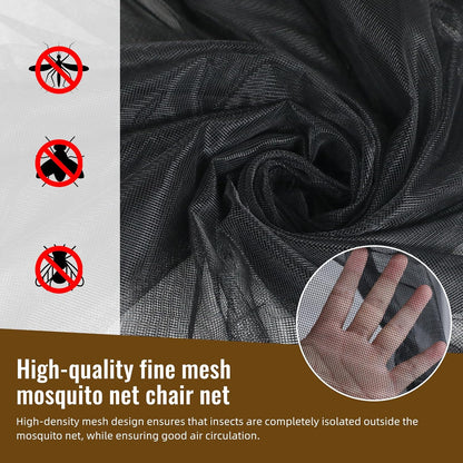 Mosquito Net for Outdoor Canopy Chair, 63"*35"*32", Bug Barrier Mosquitos Mesh Tent with 2 Zipper Opening, Waterproof Roof for Fishing Camping Chairs Outdoors, Not Included Chair