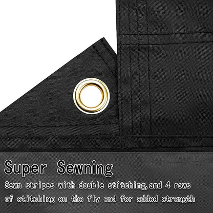 Black American Flag 6x10 ft: Heavy Duty US Flag Made from Nylon - Embroidered Stars - Sewn Stripes - UV Protection Perfect for Outdoors! (Not Include Pole)