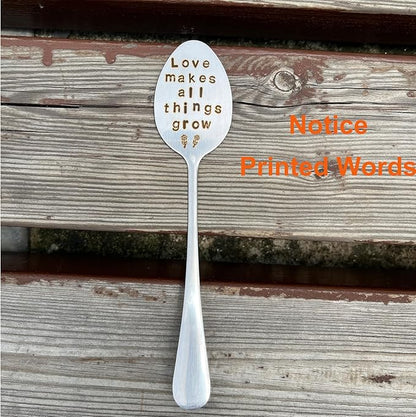 Garden Plant Marker Friendship Gift for Women Gardeners, Plant Stake Label Sign Tag Gardening Gifts for Woman Plant Lovers, Metal Garden Decoration (All Things Grow), Silver