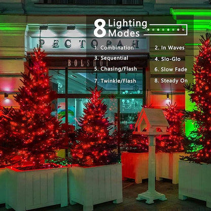 Brizled Red Christmas Lights, 78.74ft 240 LED String Lights, Mini Christmas String Lights Outdoor Connectable, 8 Modes Xmas Light Plug in Waterproof for Indoor Xmas Halloween Tree Party Garden Decor