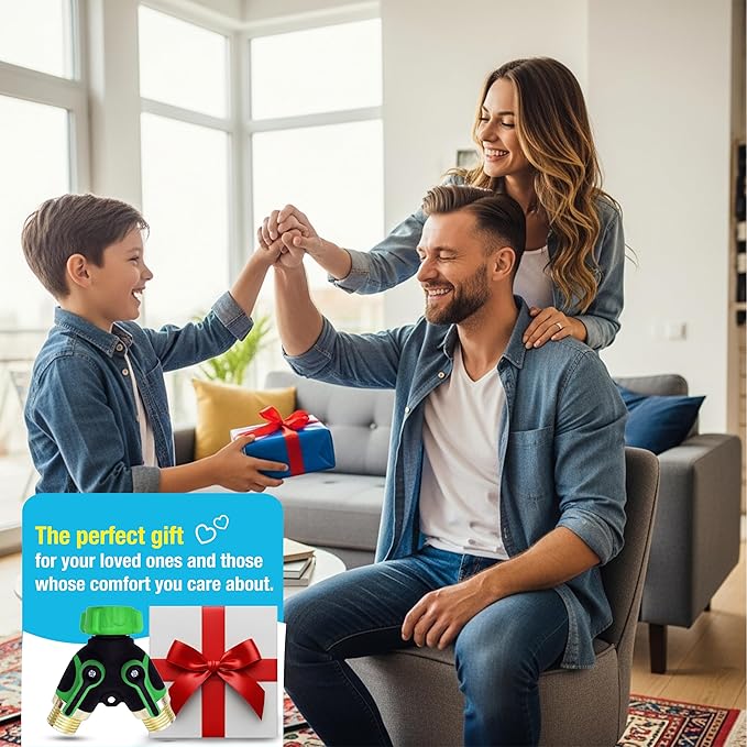 Premium 3/4" Heavy Duty 2 Way Hose Splitter Leakproof Full Metal Body Faucet Spigot Splitter Easy Long Handles with Extra Fittings and Teflon