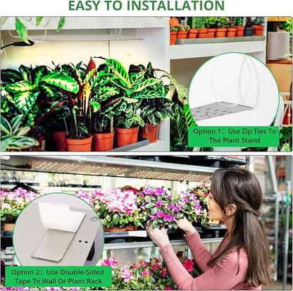 TONYFUL LED Grow Lights, 180 LEDs Plant Lights for Indoor Growing, 24W Premium Full Spectrum Grow Light with 3/9/12H Timer, 10 Dimmable Levels - Ideal for Indoor Growing (2Pcs)