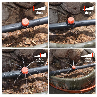 200Pcs 360 Degree Adjustable Irrigation Drippers Sprinklers, 1/4 Inch Emitters Drip for Watering System