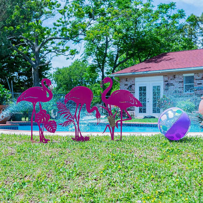 RealSteel Pink Flamingo Yard Decorations, Flamingo Gifts for Women, Yard Decorations, Pink Christmas Decorations, Front Yard Decorations Outdoor, Garden Statues