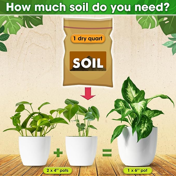 DUSPRO Recycle Pre-Mixed House Plant Potting Mix 7in1 with Potting Soil Indoor Plants, Tropical Indoor Potting Soil with Pine Bark, Pumice, Coco Coir, Perlite, Worm Castings, Gypsum, Peat Moss 20QRT