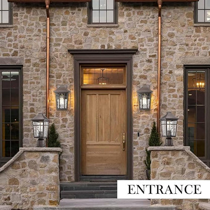 Darkaway Outdoor Sconce Lights Wall Light Fixtures, Exterior Porch Light Outdoor Sconce Anti-Rust Waterproof Aluminum Outside Light with Water Ripple Glass for Patio Yard Doorway Garage