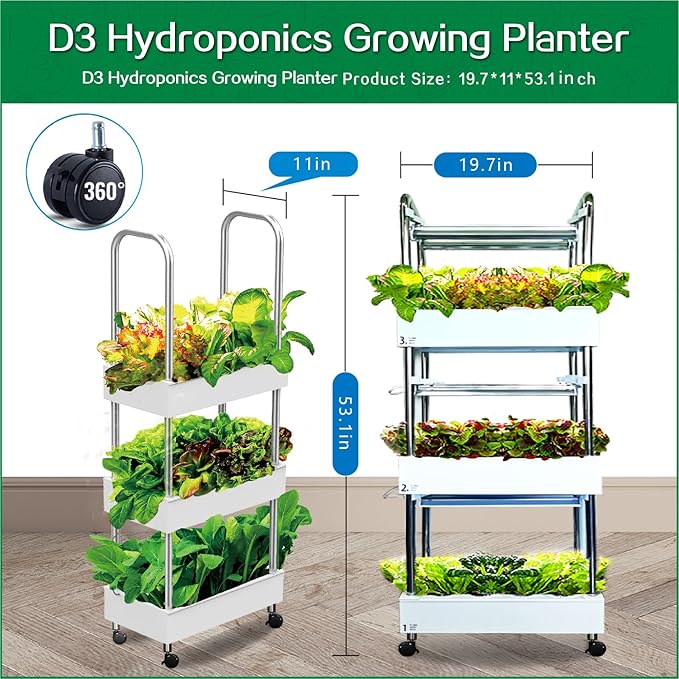 Hydroponics Growing System Plant Germination Kits Hydrophonic Planter for Indoor Garden Vegetable Herb Microgreens Growing Aerogarden Gardening 6 Large Pods(≈ 5X Small Pods)