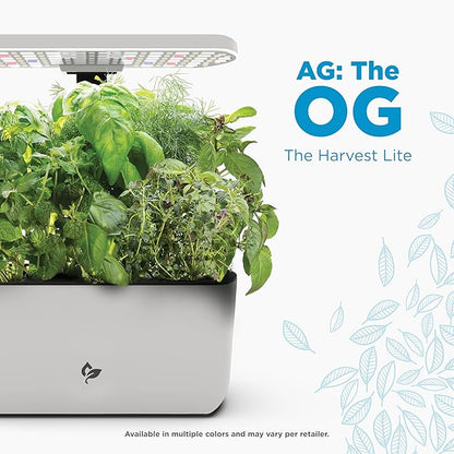 AeroGarden Harvest Lite, Indoor Garden Hydroponic System with LED Grow Light, Holds up to 6 AeroGarden Pods, Cream