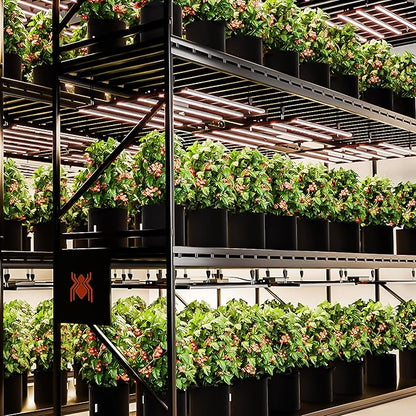 Spider Farmer SE7000 730W LED Grow Lights, Samsung LM301H EVO Diodes, 2025 Upgraded Remote App Control, 5x5ft Coverage Dimmable Daisy Chain Commercial Bar Style LED Growing Lamp, Vertical Farming