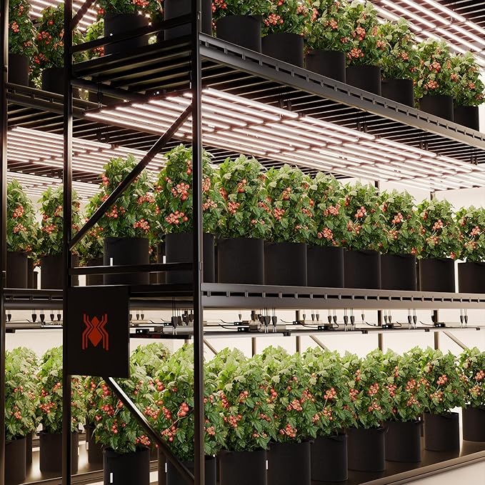 Spider Farmer SE1000W LED Grow Lights 1000w, Samsung LM301H EVO Diodes, 2025 Upgraded Remote App Control, 5x5ft Coverage Dimmable Daisy Chain Bar Style Commercial LED Growing Lamp, Vertical Farming