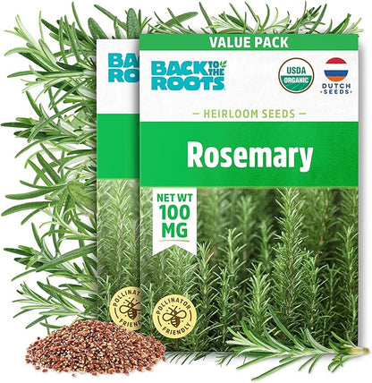 Back to the Roots 100% Organic Seed Packets - Rosemary (Pack of 2)