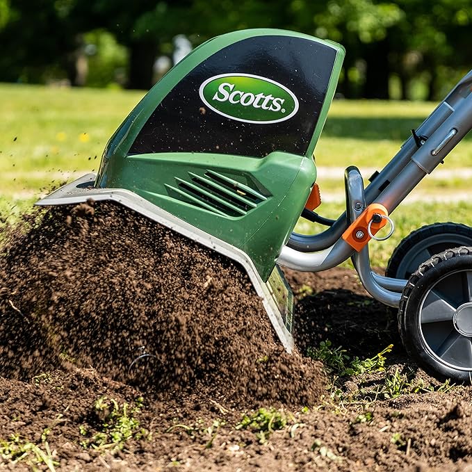 Scotts Outdoor Power Tools TC70135SS Garden Tiller, 16-Inch, 13.5-Amp, Green