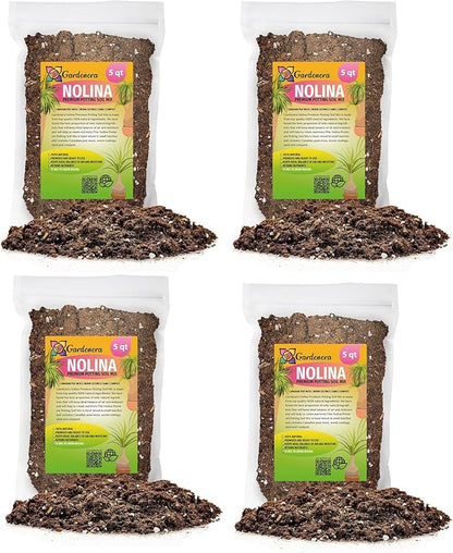 Gardenera Nolina Potting Mix - Unlock Robust Growth and Striking Structure with Our High-Performance Formula - 20 Quart