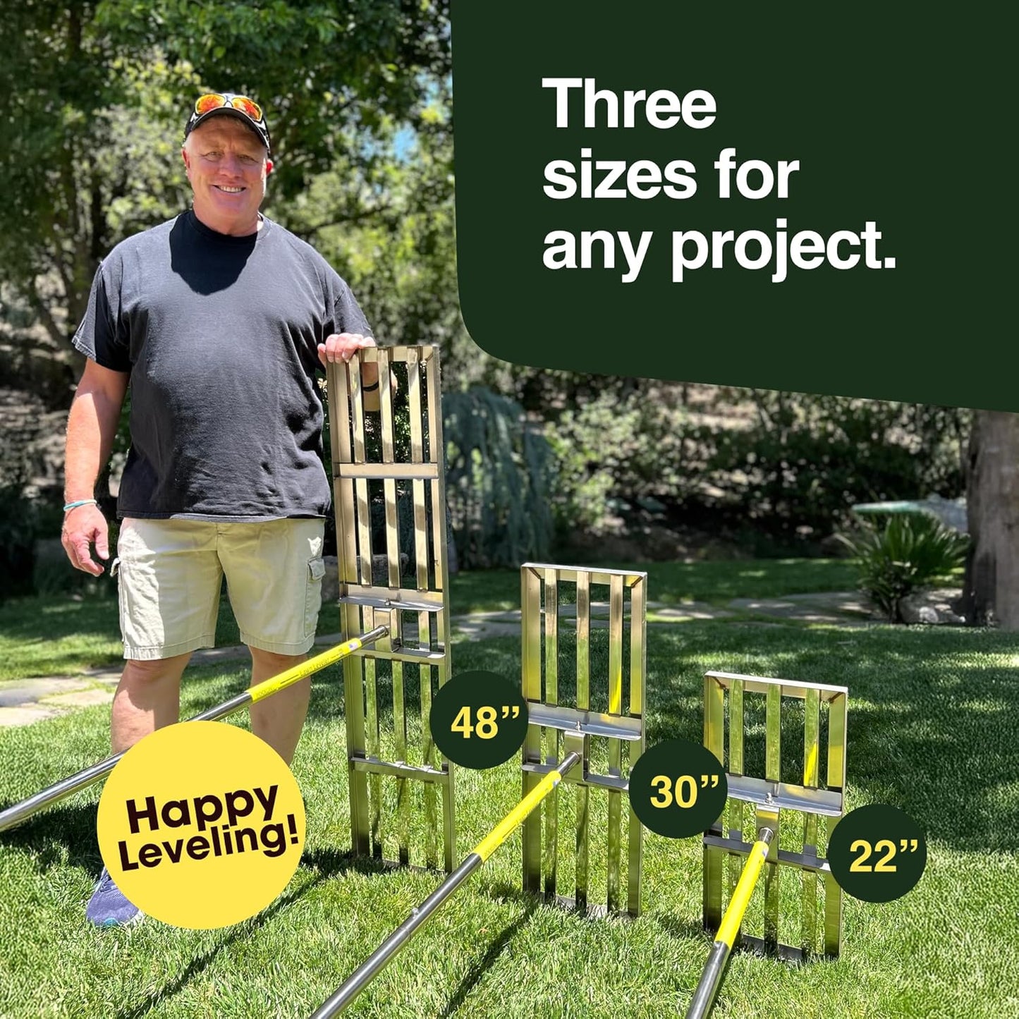 Rocklin™ Lawn Leveling Rake | Levelawn Tool | Level Soil or Dirt Ground Surfaces Easily | 48” x 10” Ground Plate | 78” Extra Long Handle | Stainless Steel