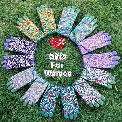 Thorn Proof&Puncture Resistant Gardening Gloves with Grip,Garden Gloves for Women, Leather Work Gloves,Gifts