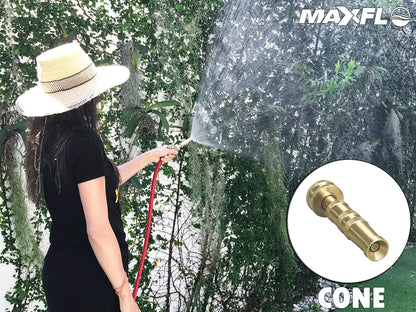 High Pressure Hose Nozzle Heavy Duty | Brass Water Hose Nozzles for Garden Hoses | Adjustable Function | Fits Standard Hoses, Garden Sprayer, Spray Nozzle, Power Washer Nozzle