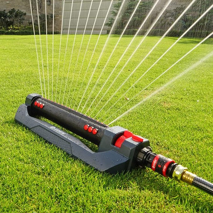 Eden 96212 Turbo Oscillating Sprinkler, Covers Up to 4,499 sq. ft., 18 Precision Nozzles, Flow and Width Controls, Adjustable Range, Triple Nozzle Switches, Quick Connects, Filters