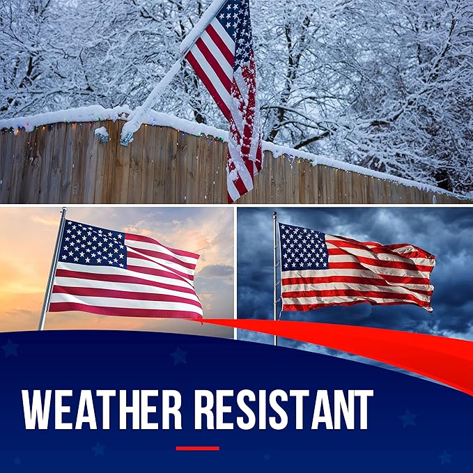 American Flag | American Flags for Outside 4X6 |100% Made in USA Flags - US Flag 4X6 American Flag Heavy Duty Outdoor with Embroidered Stars and Sewn Stripes | Flag for Outside