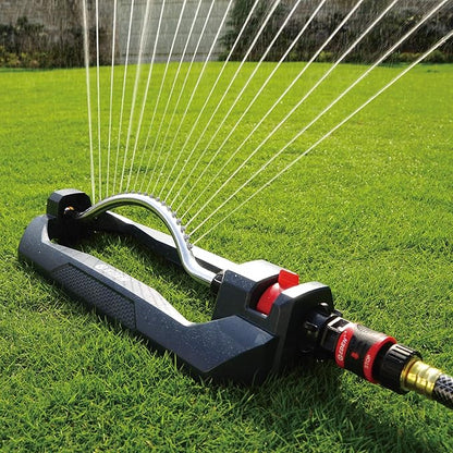 Eden 96214 Sprinkler,18 Precision Nozzles, Range Control, Lawn & Garden Watering W/Quick Connect Starter Set