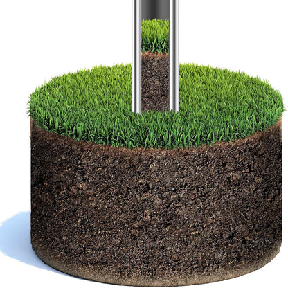 HOMIER 40"(1 Meter) Soil Sampler Probe 304 Stainless Steel with Ejector and Foot Pedal